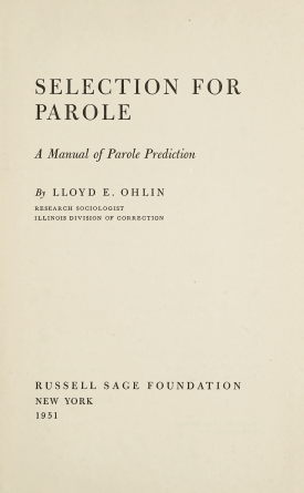Cover image of the book Selection for Parole