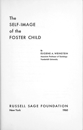 Cover image of the book The Self-Image of the Foster Child
