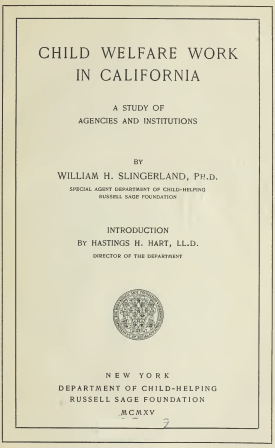 Cover image of the book Child Welfare Work in California