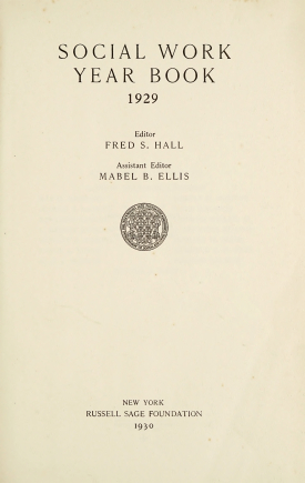 Cover image of the book Social Work Year Book, 1929