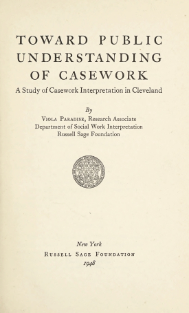 Cover image of the book Toward Public Understanding of Casework