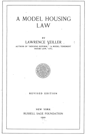 Cover image of the book A Model Housing Law