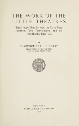Cover image of the book The Work of the Little Theatres