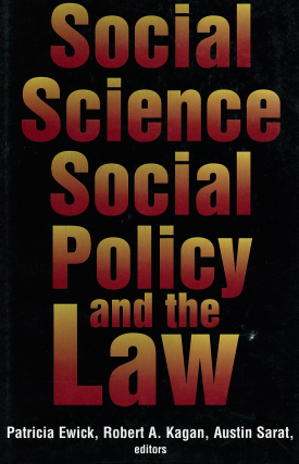 Cover image of the book Social Science, Social Policy, and the Law