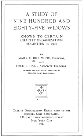 Cover image of the book A Study of Nine Hundred and Eighty-Five Widows