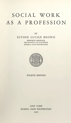 Cover image of the book Social Work as a Profession