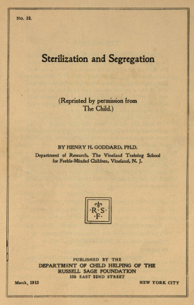 Cover image of the book Sterilization and Segregation