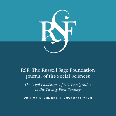 Image for news story New RSF Journal Issue: The Legal Landscape of U.S. Immigration in the Twenty-First Century