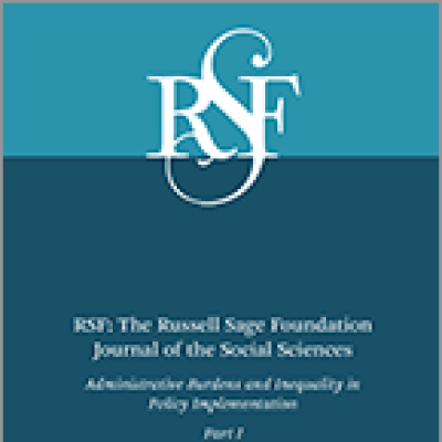 Image for news story New RSF Journal Issue: Administrative Burdens and Inequality in Policy Implementation