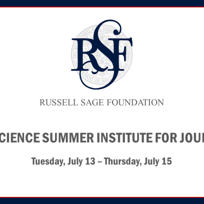 Image for news story Watch: RSF Social Science Summer Institute for Journalists